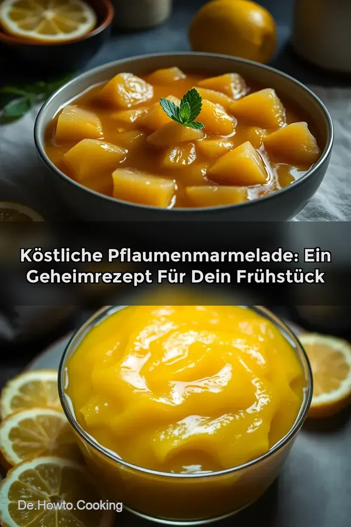 Köstliche Pflaumenmarmelade: Ein Geheimrezept für dein Frühstück