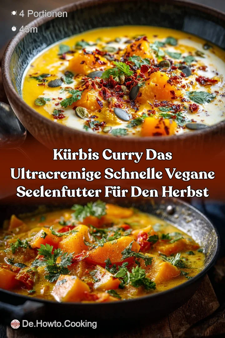 K&uuml;rbis Curry Das ultracremige schnelle vegane Seelenfutter f&uuml;r den Herbst