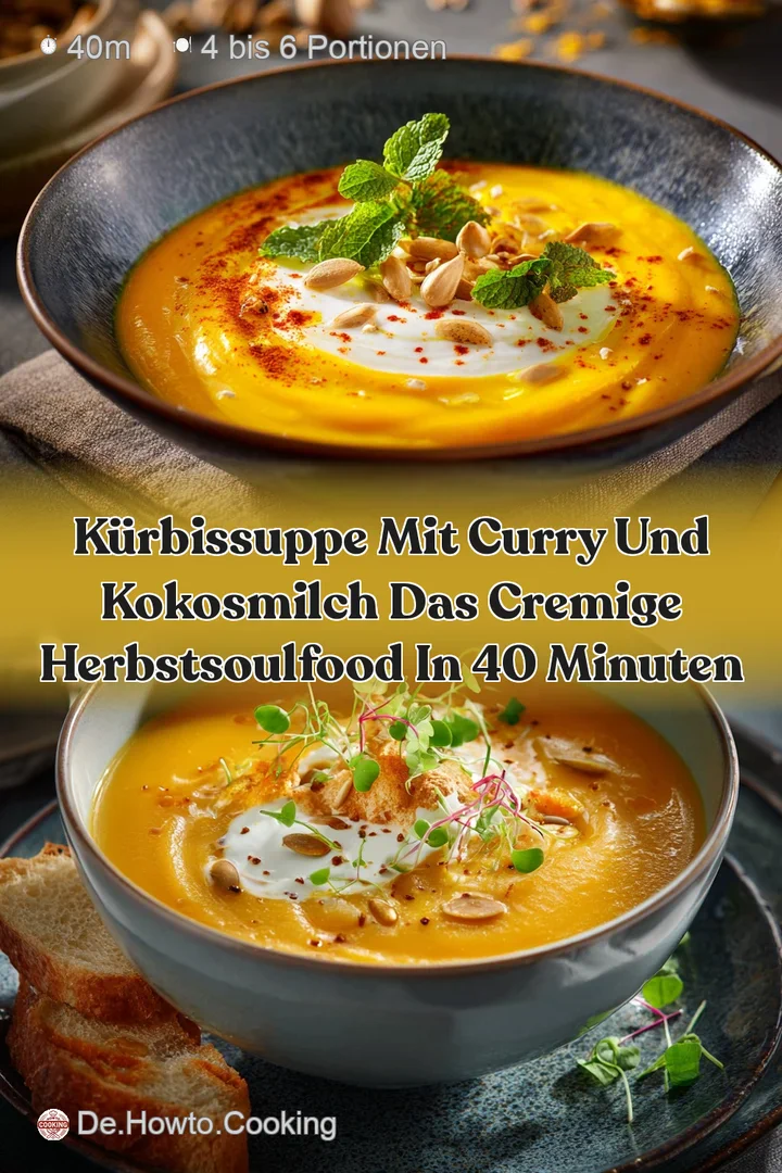 K&uuml;rbissuppe mit Curry und Kokosmilch Das cremige HerbstSoulfood in 40 Minuten