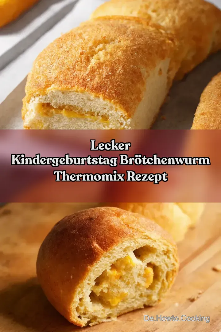 Lecker Kindergeburtstag Br&ouml;tchenwurm Thermomix Rezept