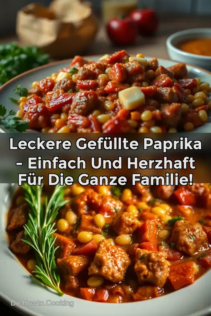 Leckere gef&uuml;llte Paprika - einfach und herzhaft f&uuml;r die ganze Familie!