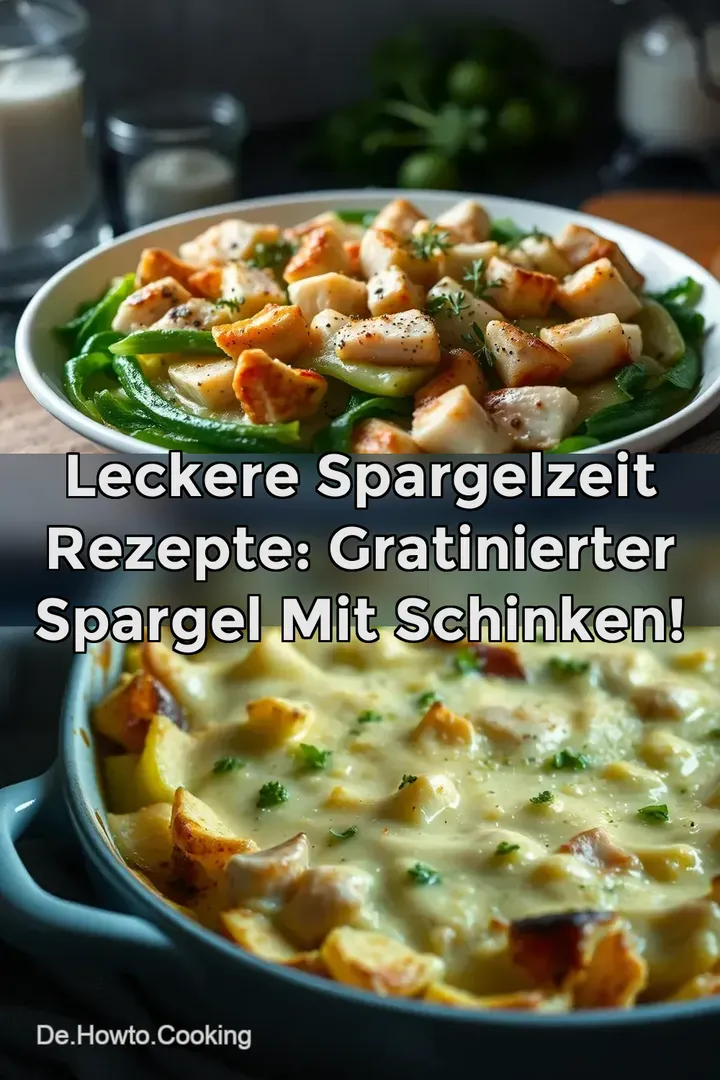 Leckere Spargelzeit Rezepte: Gratinierter Spargel mit Schinken!