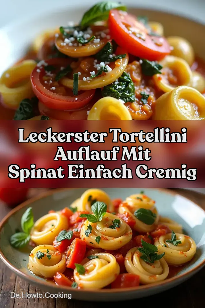 Leckerster Tortellini Auflauf mit Spinat Einfach Cremig
