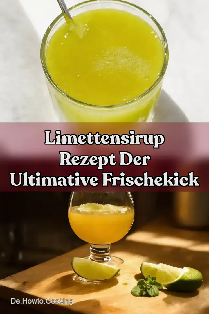 Limettensirup Rezept Der ultimative FrischeKick