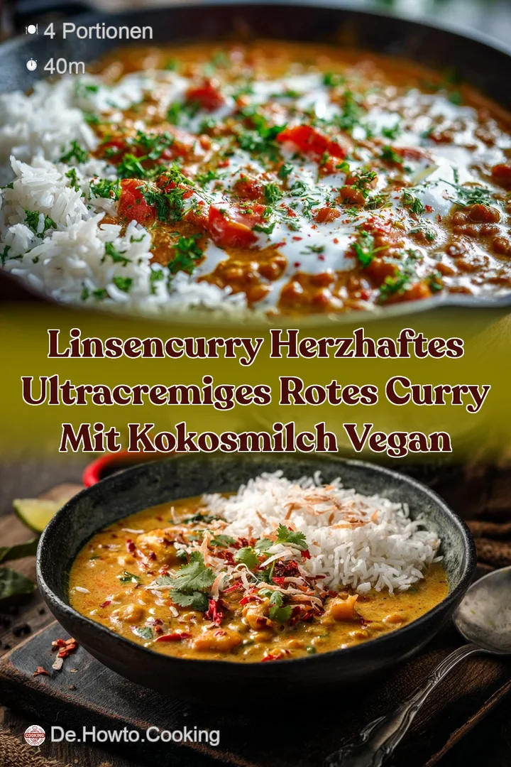 Linsencurry Herzhaftes ultracremiges Rotes Curry mit Kokosmilch vegan