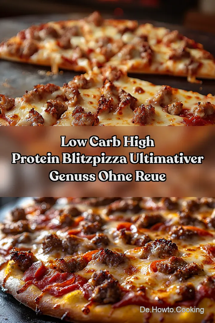 Low Carb High Protein Blitzpizza Ultimativer Genuss ohne Reue