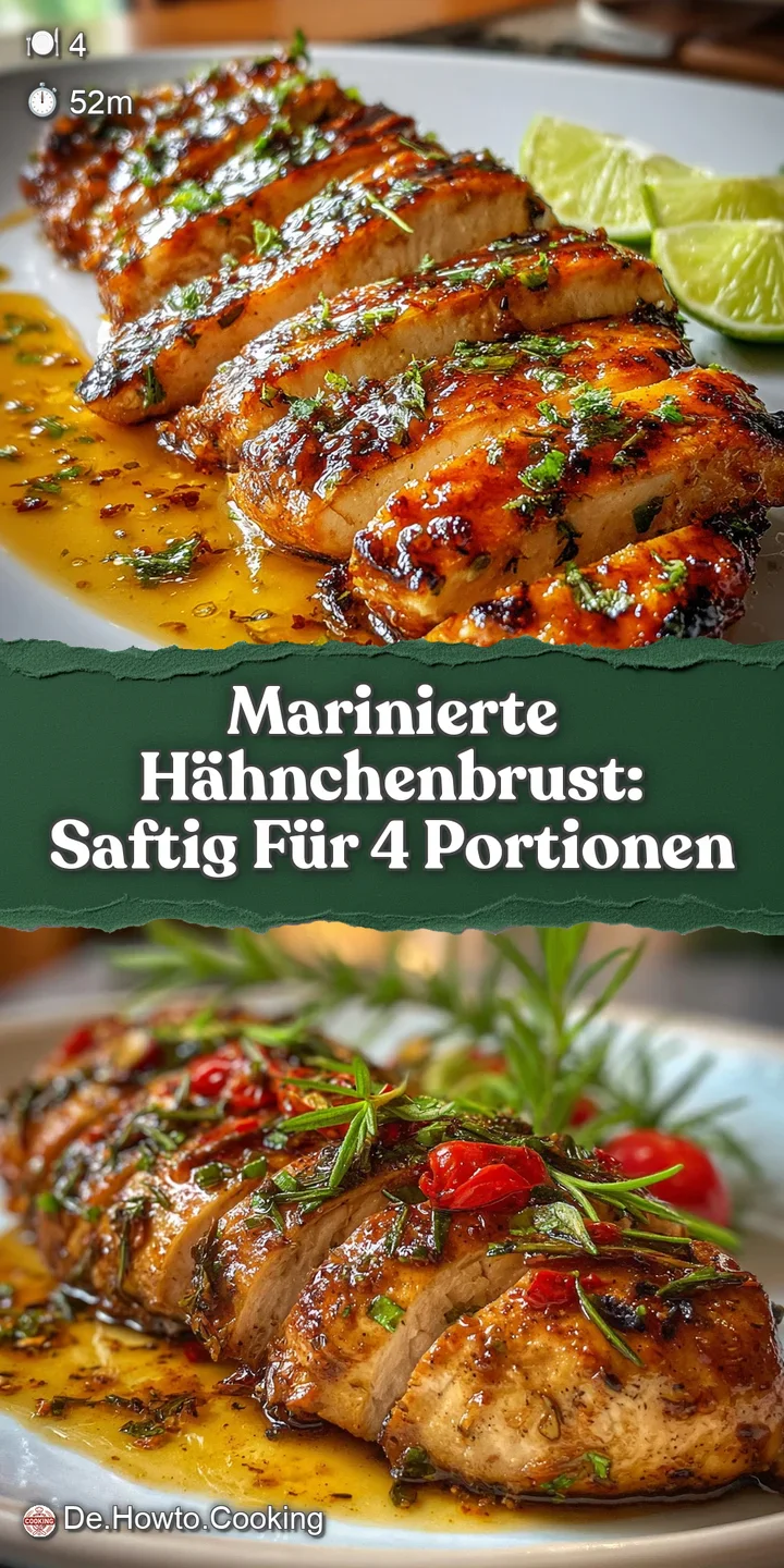 Juicy marinated chicken, close-up. See the glistening surface, charred bits, and fresh herbs, ready to savor every tender ...