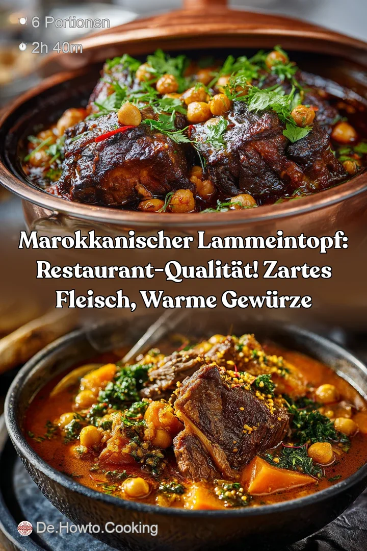 Marokkanischer Lammeintopf: Restaurant-Qualit&auml;t! Zartes Fleisch warme Gew&uuml;rze