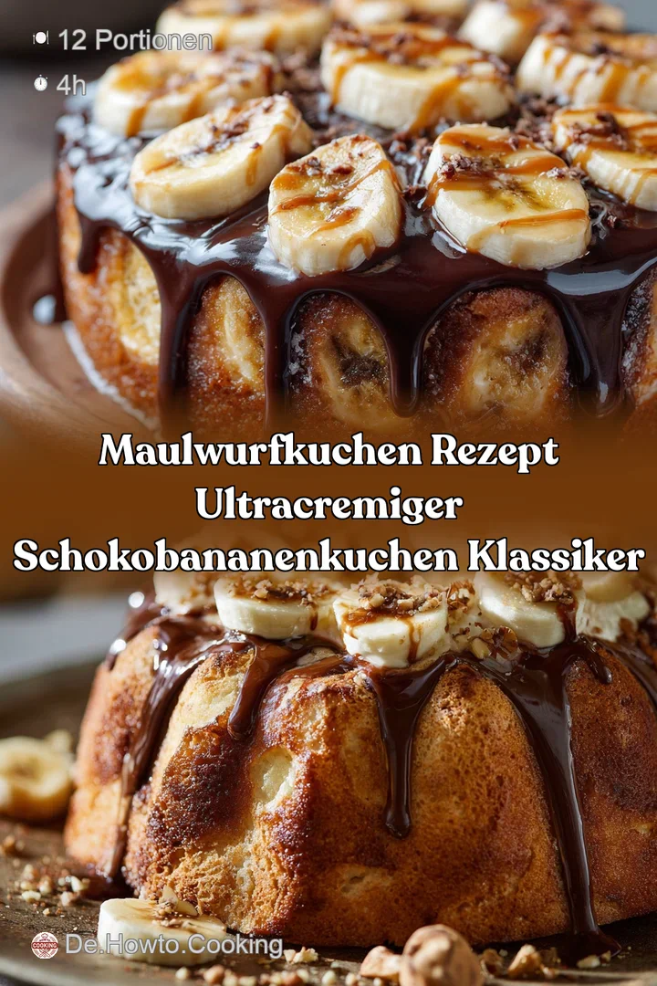 Maulwurfkuchen Rezept Ultracremiger SchokoBananenKuchen Klassiker