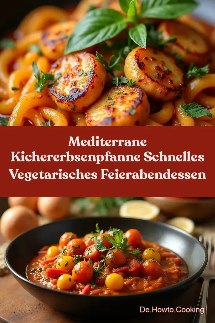 Mediterrane Kichererbsenpfanne Schnelles Vegetarisches Feierabendessen