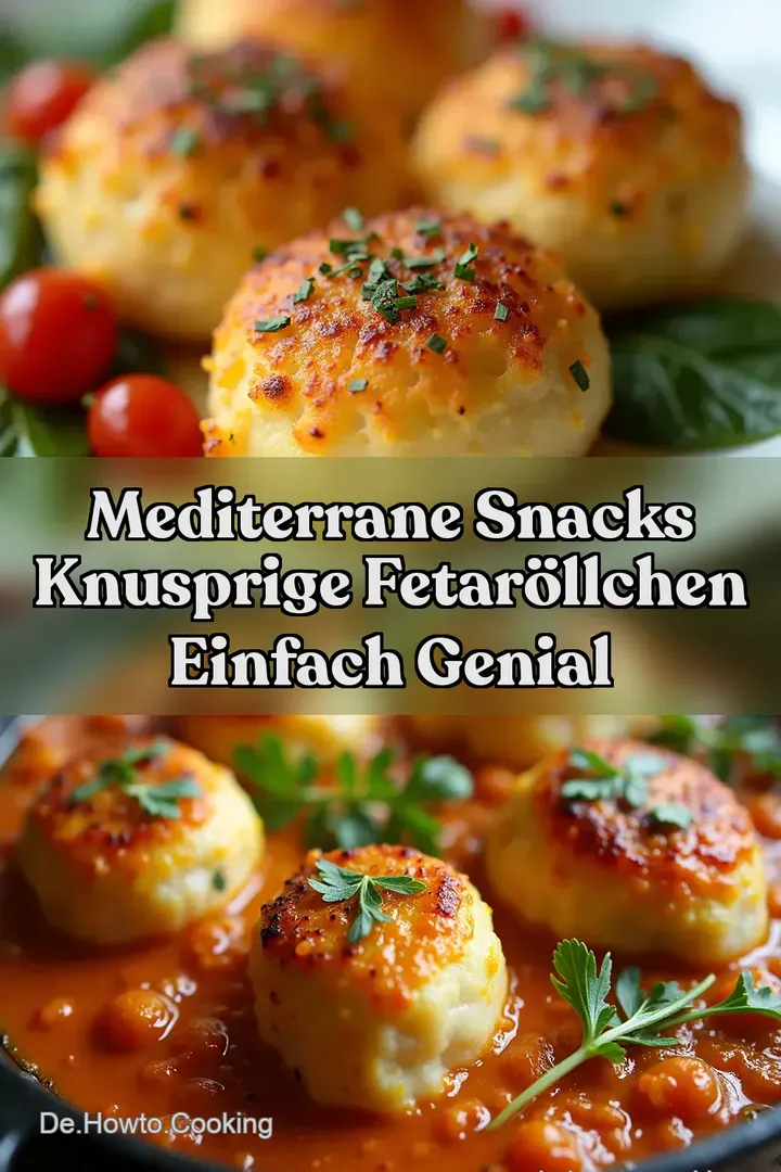 Mediterrane Snacks Knusprige FetaR&ouml;llchen Einfach Genial