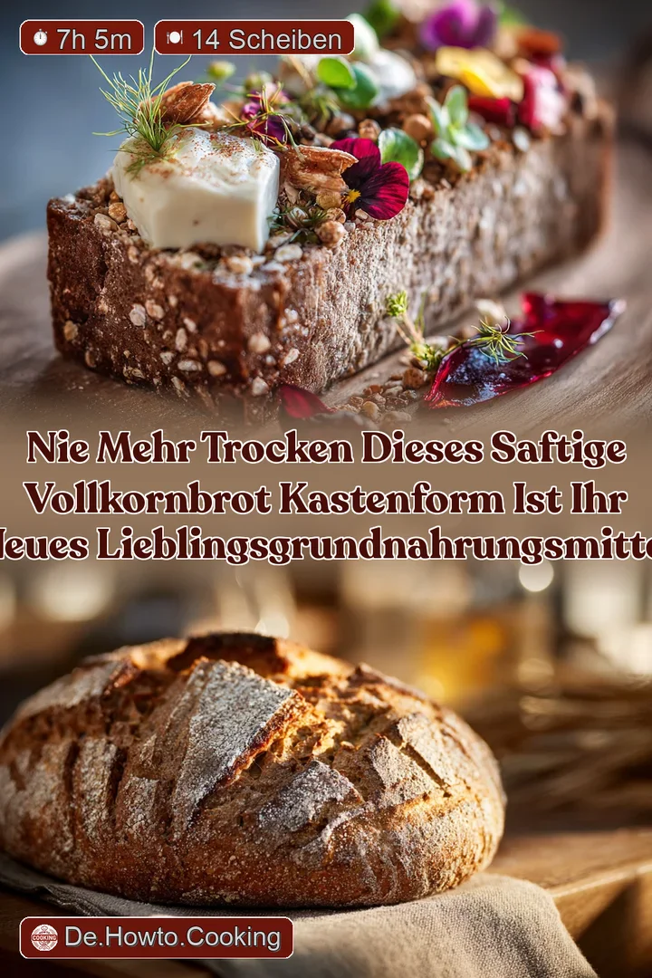 Nie mehr trocken Dieses Saftige Vollkornbrot Kastenform ist Ihr neues LieblingsGrundnahrungsmittel
