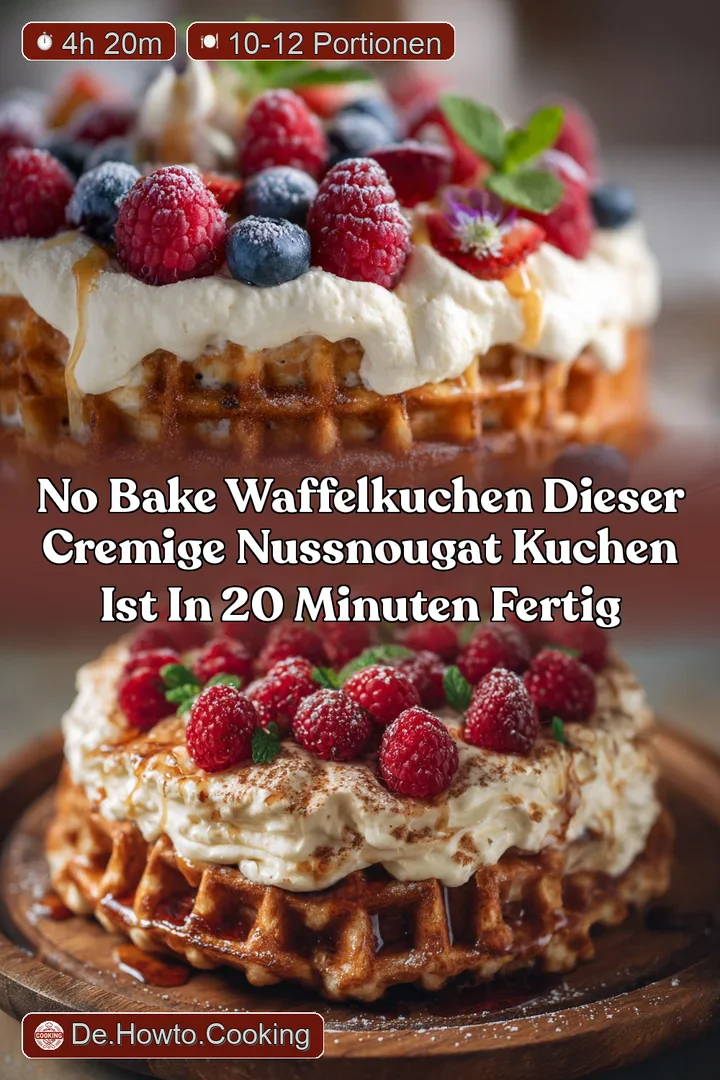 No bake Waffelkuchen Dieser cremige NussNougat Kuchen ist in 20 Minuten fertig