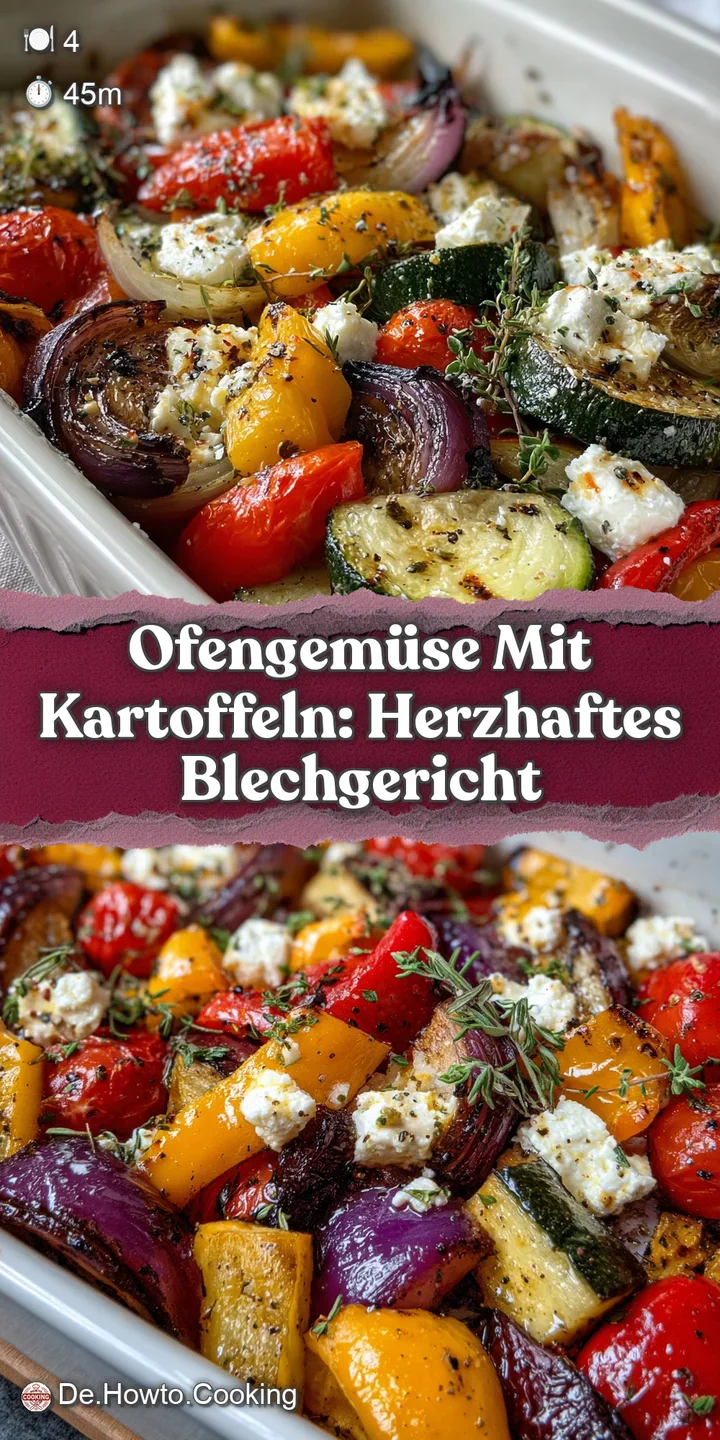 Close-up of glistening roasted vegetables, highlighting the caramelized edges and tender textures, with aromatic herbs vis...