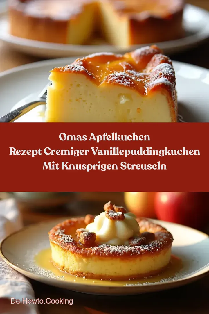 Omas Apfelkuchen Rezept Cremiger Vanillepuddingkuchen mit Knusprigen Streuseln