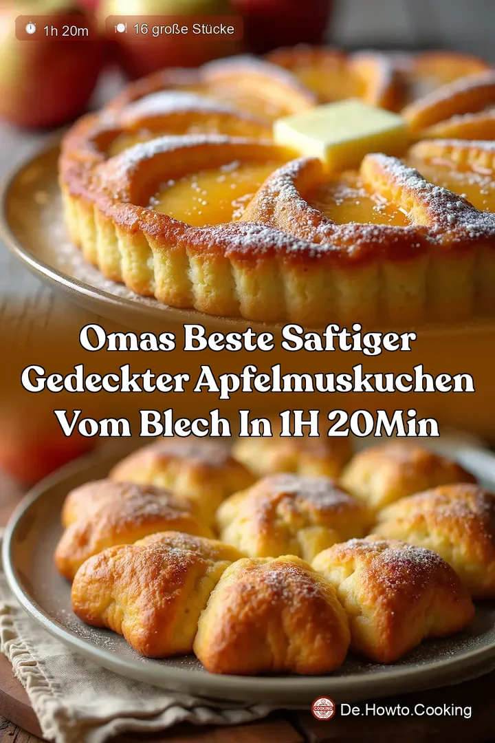 Omas Beste Saftiger Gedeckter Apfelmuskuchen vom Blech in 1h 20min