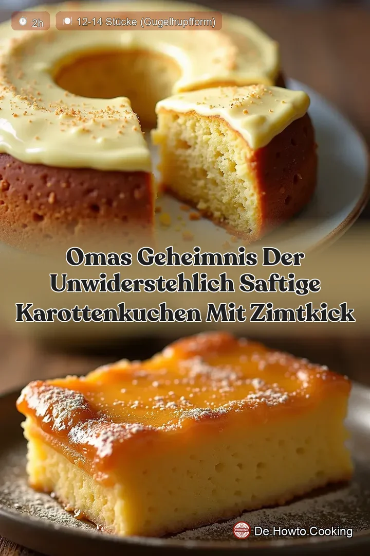 Omas Geheimnis Der Unwiderstehlich Saftige Karottenkuchen mit ZimtKick