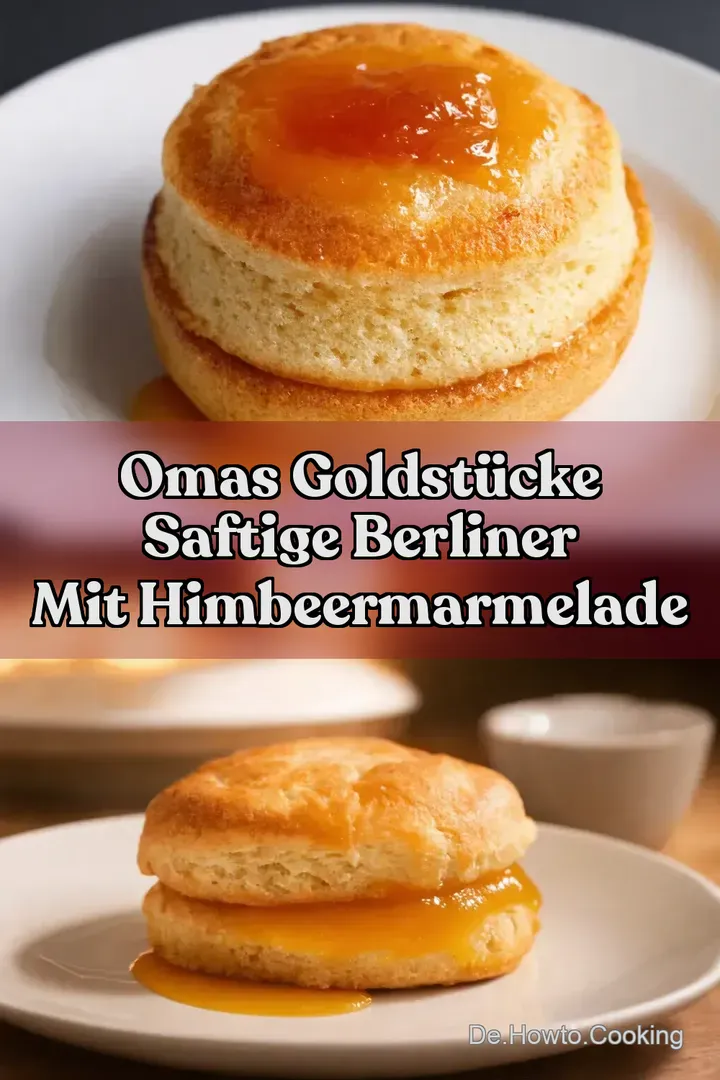 Omas Goldst&uuml;cke Saftige Berliner Mit Himbeermarmelade