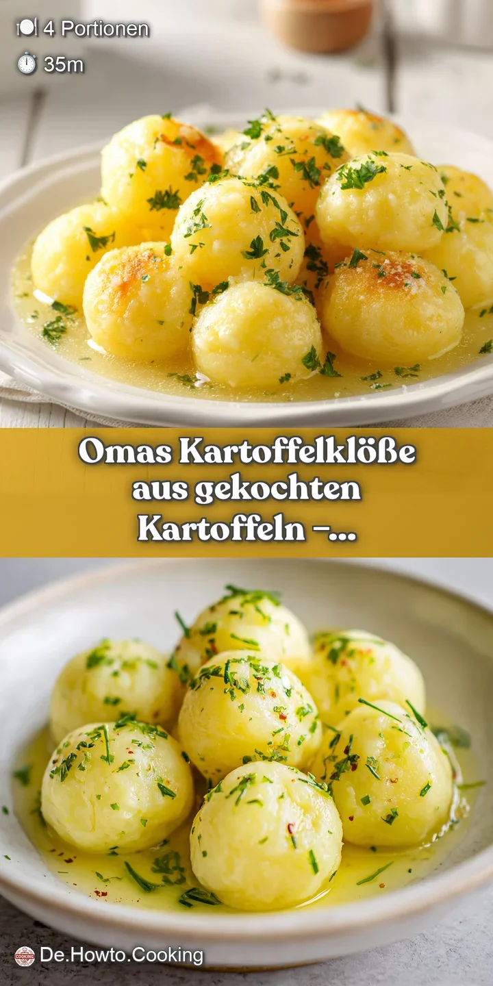 Close-up shows the soft, slightly textured surface of potato dumplings, glistening with butter and flecked with fresh herbs.