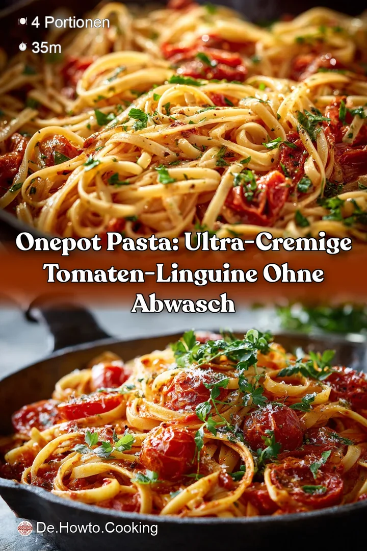 OnePot Pasta: Ultra-Cremige Tomaten-Linguine ohne Abwasch