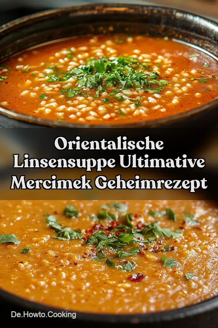 Orientalische Linsensuppe Ultimative Mercimek Geheimrezept