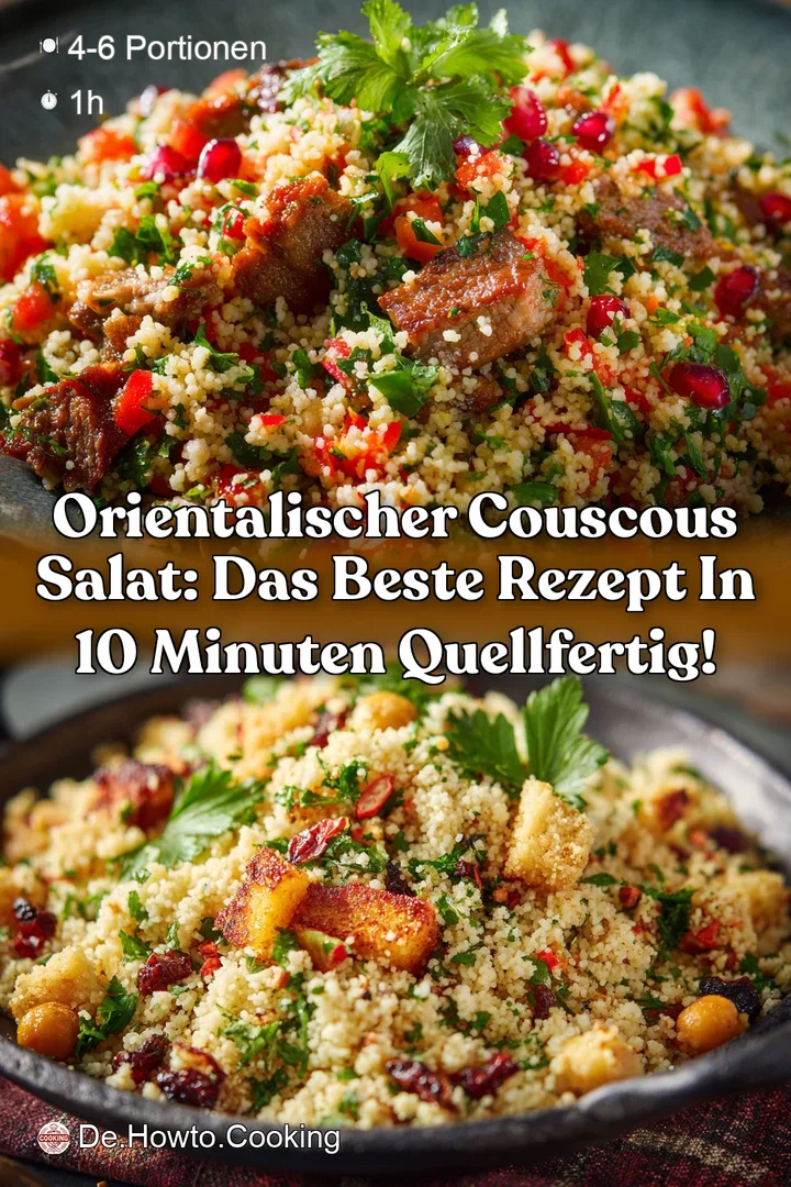 Orientalischer Couscous Salat: Das beste Rezept in 10 Minuten quellfertig!
