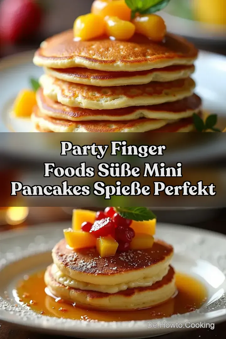 Party Finger Foods S&uuml;&szlig;e Mini Pancakes Spie&szlig;e Perfekt