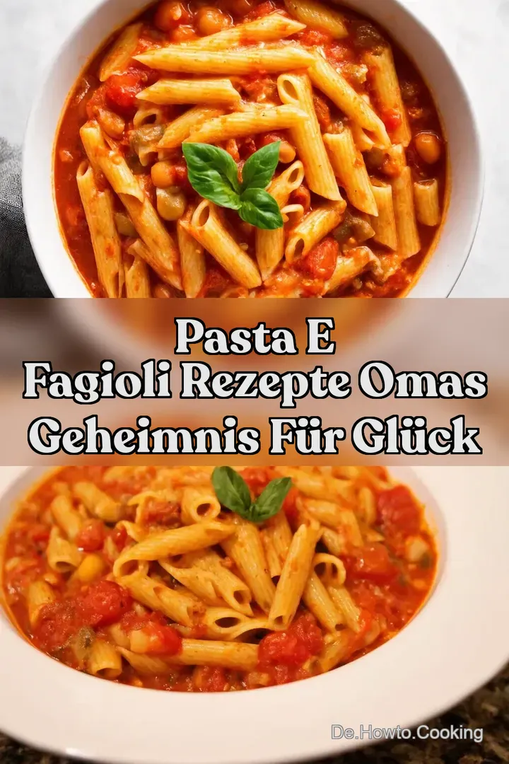 Pasta e Fagioli Rezepte Omas Geheimnis f&uuml;r Gl&uuml;ck