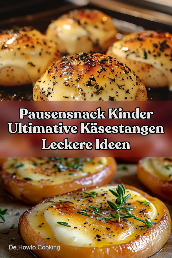Pausensnack Kinder Ultimative K&auml;sestangen Leckere Ideen