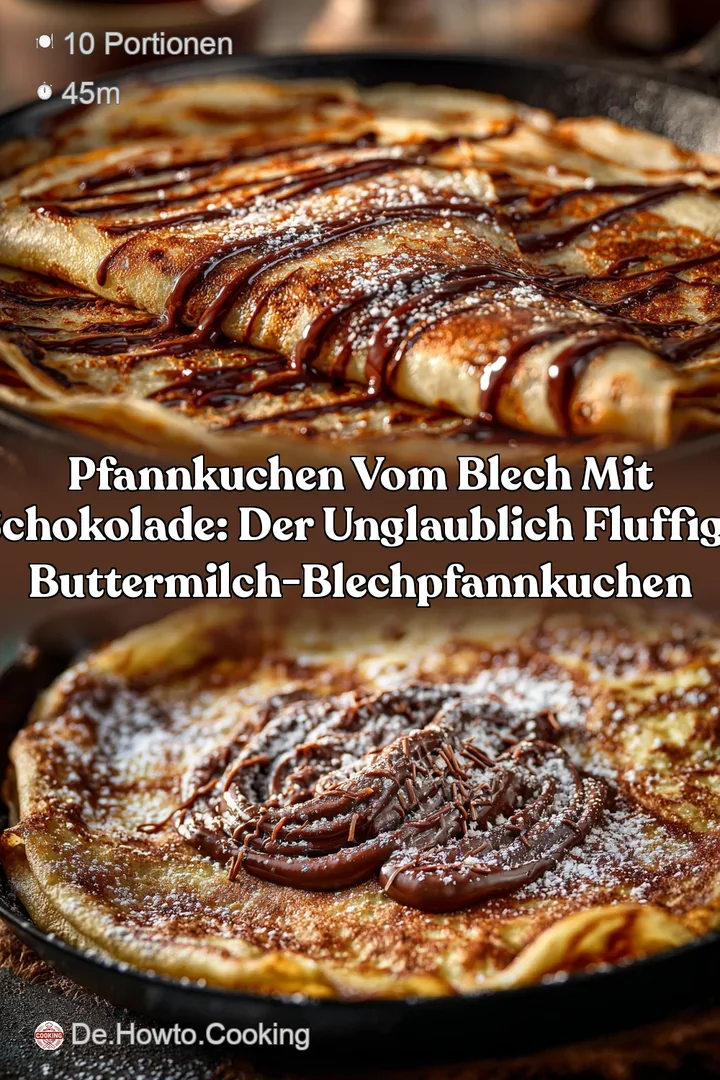 Pfannkuchen vom Blech mit Schokolade: Der unglaublich fluffige Buttermilch-Blechpfannkuchen