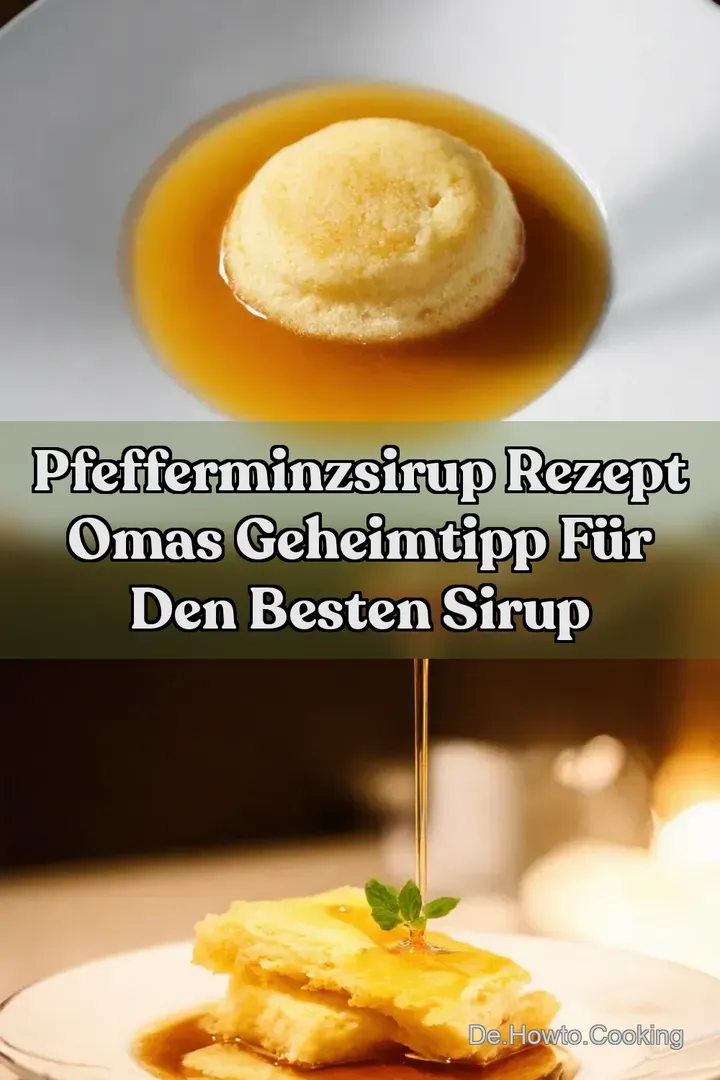 Pfefferminzsirup Rezept Omas Geheimtipp für den besten Sirup