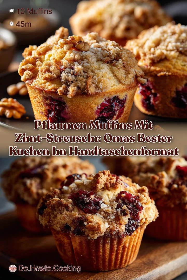 Pflaumen Muffins mit Zimt-Streuseln: Omas bester Kuchen im Handtaschenformat