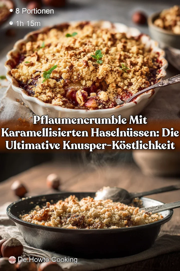 Pflaumencrumble mit karamellisierten Haseln&uuml;ssen: Die ultimative Knusper-K&ouml;stlichkeit