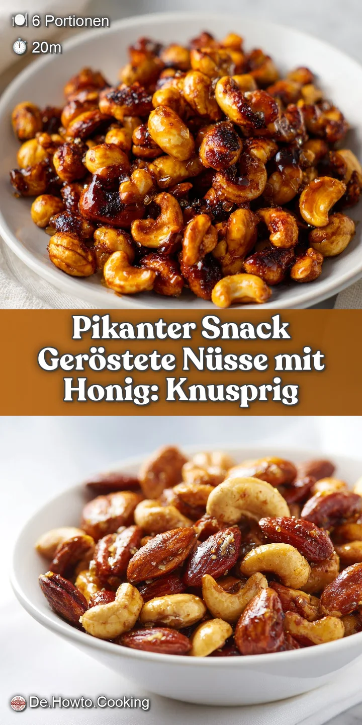 Close-up of honey roasted nuts: a tantalizing mix of textures, glistening honey and crunchy nuts create a tempting, sweet ...