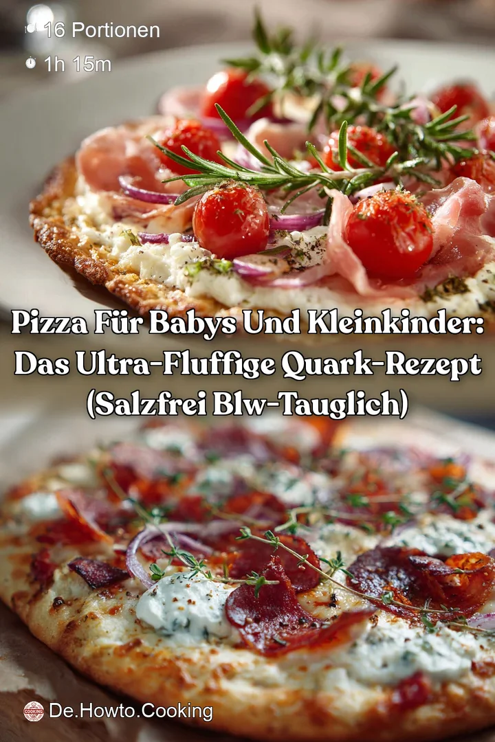 Pizza f&uuml;r Babys und Kleinkinder: Das ultra-fluffige Quark-Rezept (Salzfrei BLW-tauglich)