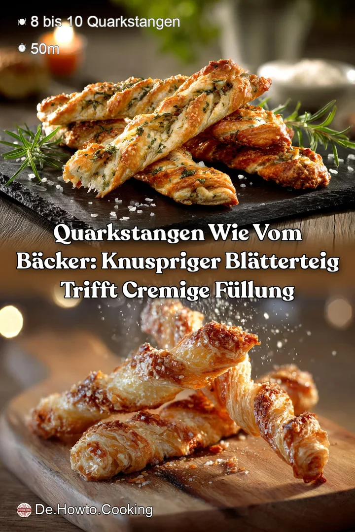 Quarkstangen wie vom B&auml;cker: Knuspriger Bl&auml;tterteig trifft cremige F&uuml;llung