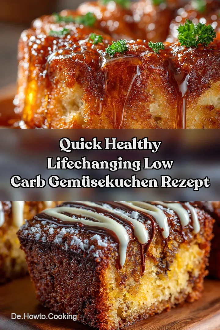 Quick Healthy LifeChanging Low Carb Gem&uuml;sekuchen Rezept