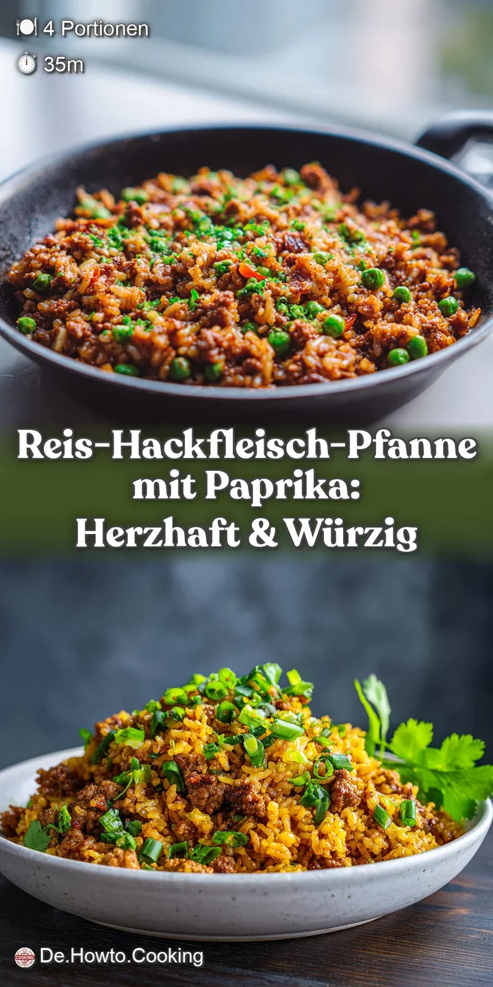 Close-up of tender ground beef and fluffy rice studded with colorful bell pepper pieces; a warm and inviting meal.