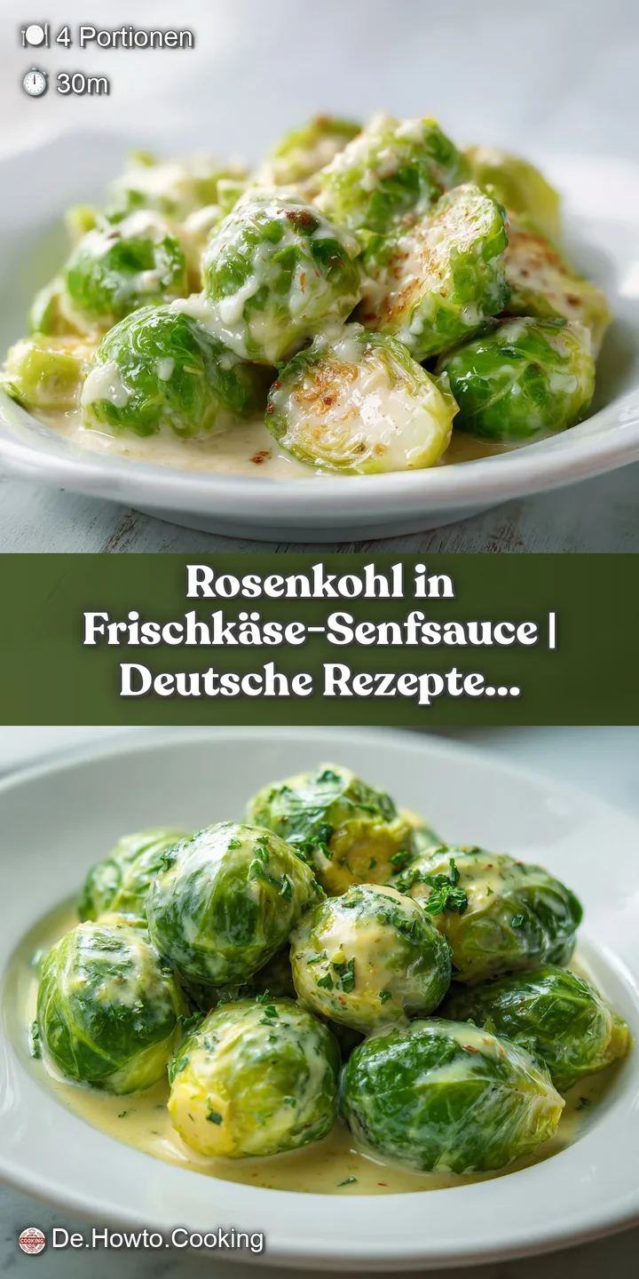 Close-up of bright green Brussels sprouts, their leaves slightly charred, nestled in a luscious, creamy sauce.