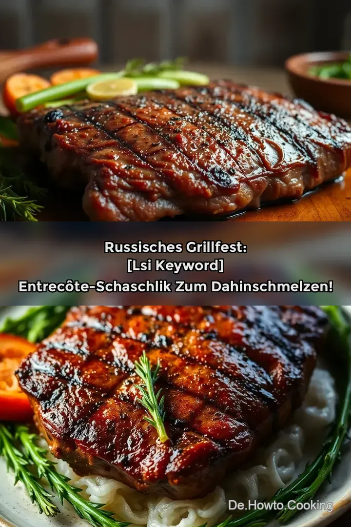 Russisches Grillfest: [LSI Keyword] Entrec&ocirc;te-Schaschlik zum Dahinschmelzen!