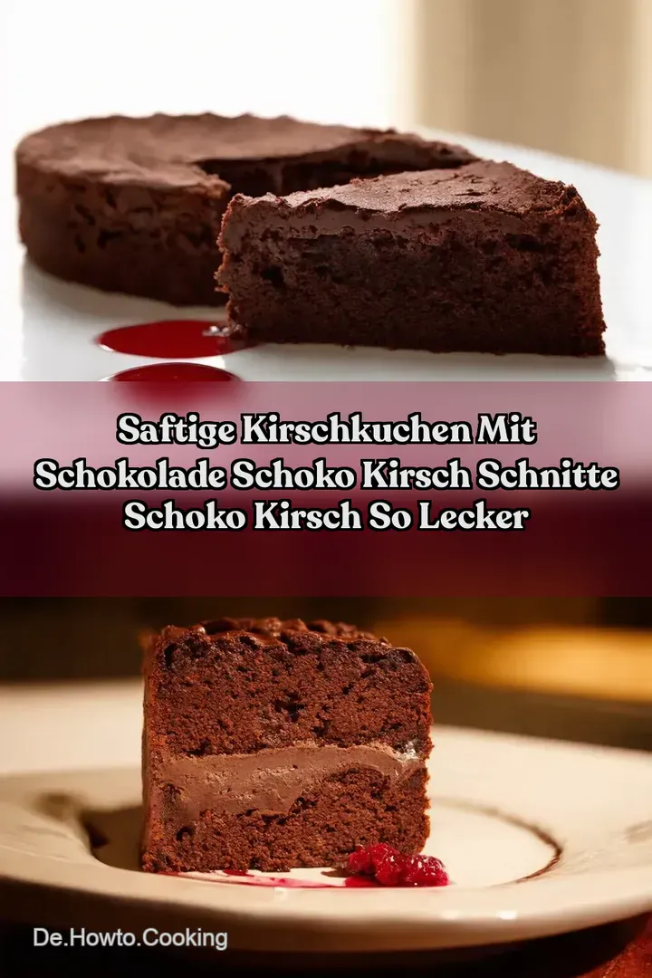 Saftige Kirschkuchen mit Schokolade Schoko Kirsch Schnitte Schoko Kirsch So lecker