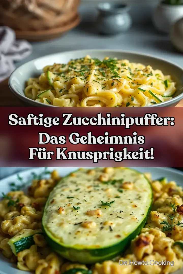 Saftige Zucchinipuffer: Das Geheimnis f&uuml;r Knusprigkeit!