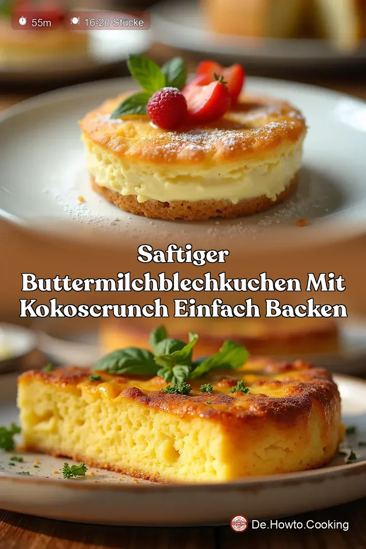 Saftiger ButtermilchBlechkuchen mit KokosCrunch Einfach Backen