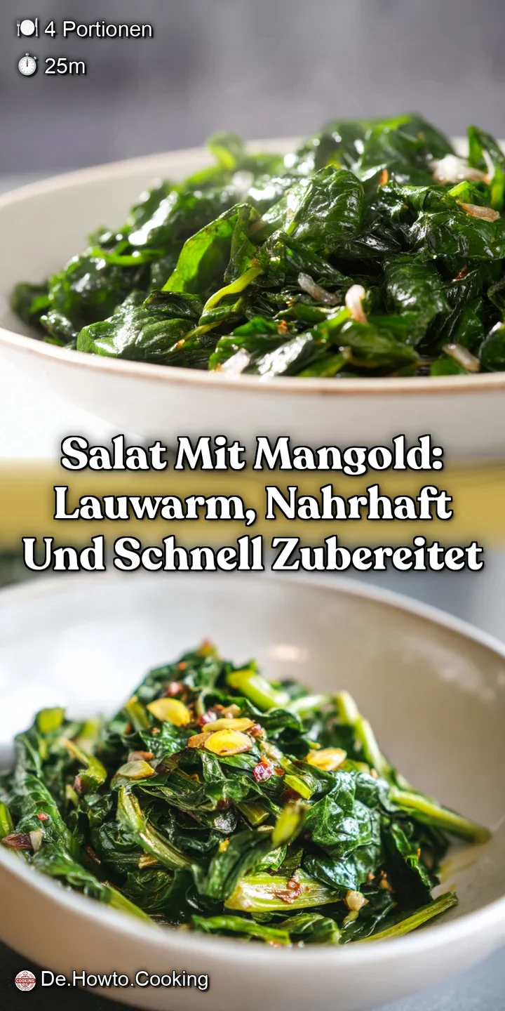 Salat mit Mangold: Lauwarm nahrhaft und schnell zubereitet