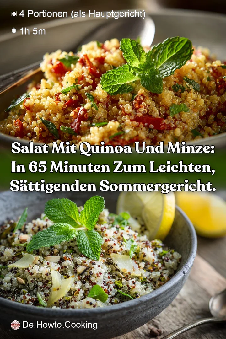 Salat mit Quinoa und Minze: In 65 Minuten zum leichten s&auml;ttigenden Sommergericht.