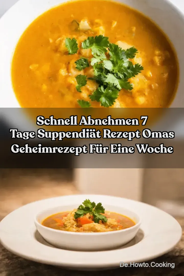 Schnell Abnehmen 7 tage suppendi&auml;t rezept Omas Geheimrezept f&uuml;r eine Woche