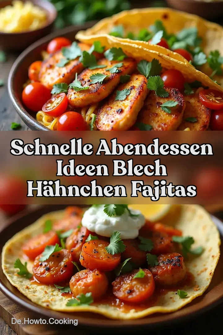 Schnelle Abendessen Ideen Blech H&auml;hnchen Fajitas