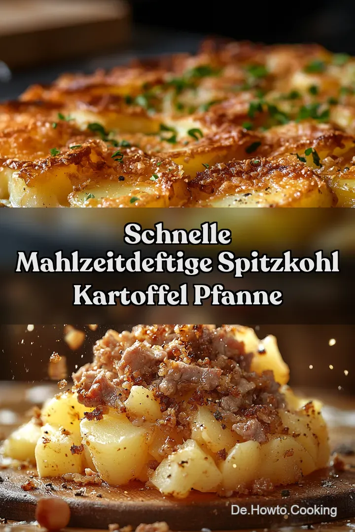 Schnelle MahlzeitDeftige Spitzkohl Kartoffel Pfanne