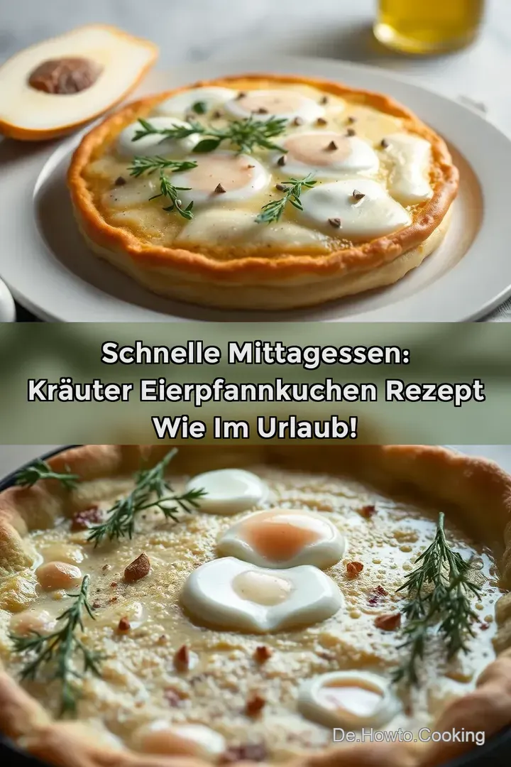 Schnelle Mittagessen: Kräuter Eierpfannkuchen Rezept wie im Urlaub!