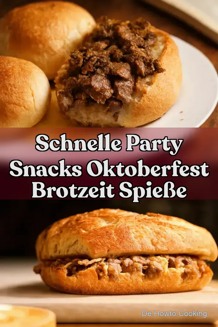 Schnelle Party Snacks Oktoberfest Brotzeit Spie&szlig;e